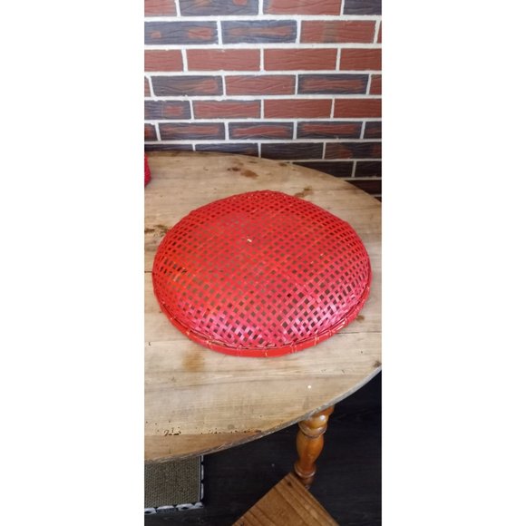 Crafting Supplies Bundle , Round wicker basket. Flower Shaped Wicker Basket, Rib - Picture 2 of 9